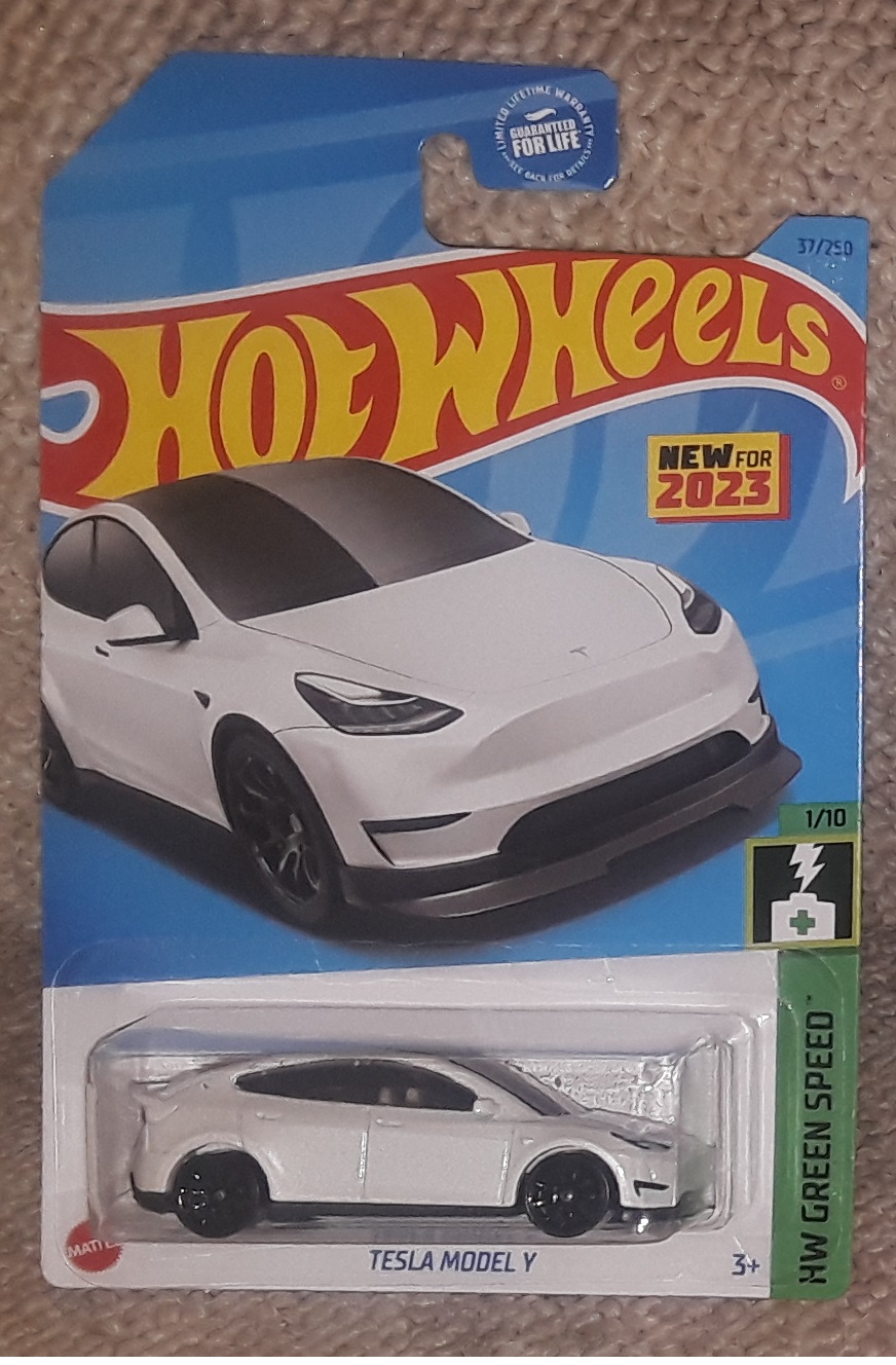 2023 Hot Wheels HW Green Speed #1 Tesla Model Y White